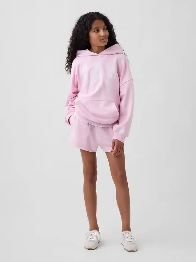 Kinder-Hoodie „Vintagesoft“ aus Frottee in Oversize-Passform