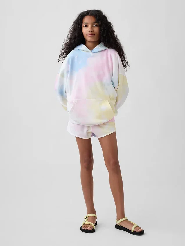 Kinder-Hoodie „Vintagesoft“ aus Frottee in Oversize-Passform