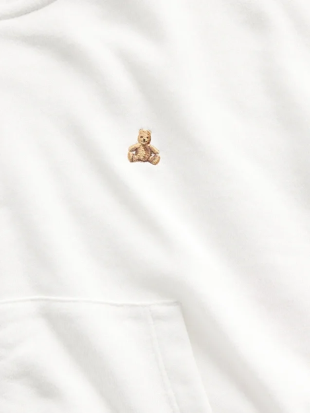 Kinder-Hoodie „Vintagesoft“ aus Frottee mit Keilkragen und durchgehendem Reißverschluss