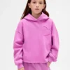 Kinder-Hoodie „Vintagesoft“ im lockeren Schnitt mit Aufnäher