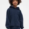 Kinder-Hoodie „Vintagesoft“ im lockeren Schnitt mit Aufnäher