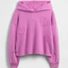 Kinder-Hoodie „Vintagesoft“ im lockeren Schnitt mit Aufnäher