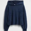 Kinder-Hoodie „Vintagesoft“ im lockeren Schnitt mit Aufnäher