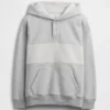 Kinder-Hoodie „Vintagesoft“ in lockerer Passform mit Henley-Kragen