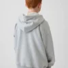 Kinder-Hoodie „Vintagesoft“ in lockerer Passform mit Henley-Kragen