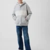 Kinder-Hoodie „Vintagesoft“ in lockerer Passform mit Henley-Kragen