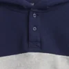 Kinder-Hoodie „Vintagesoft“ in lockerer Passform mit Henley-Kragen