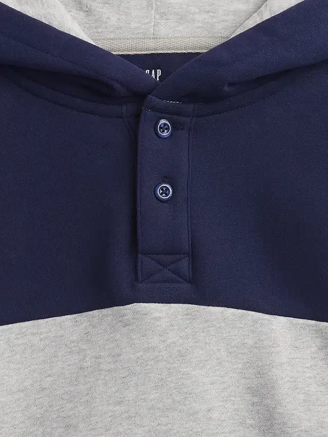Kinder-Hoodie „Vintagesoft“ in lockerer Passform mit Henley-Kragen