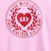 Kinder-Hoodie „Vintagesoft“ mit übergroßem Herz-Logo