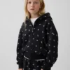 Kinder-Hoodie „Vintagesoft“ mit übergroßem Logo und Reißverschluss