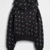 Kinder-Hoodie „Vintagesoft“ mit übergroßem Logo und Reißverschluss
