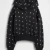 Kinder-Hoodie „Vintagesoft“ mit übergroßem Logo und Reißverschluss