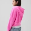 Kinder-Hoodie „Vintagesoft“ mit übergroßem Logo und Reißverschluss