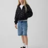 Kinder-Hoodie „Vintagesoft“ mit übergroßem Logo und Reißverschluss