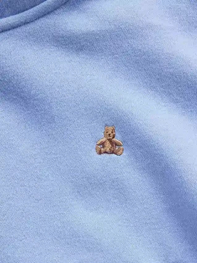 Kinder-Hoodie „Vintagesoft“ mit übergroßem Logo und Reißverschluss