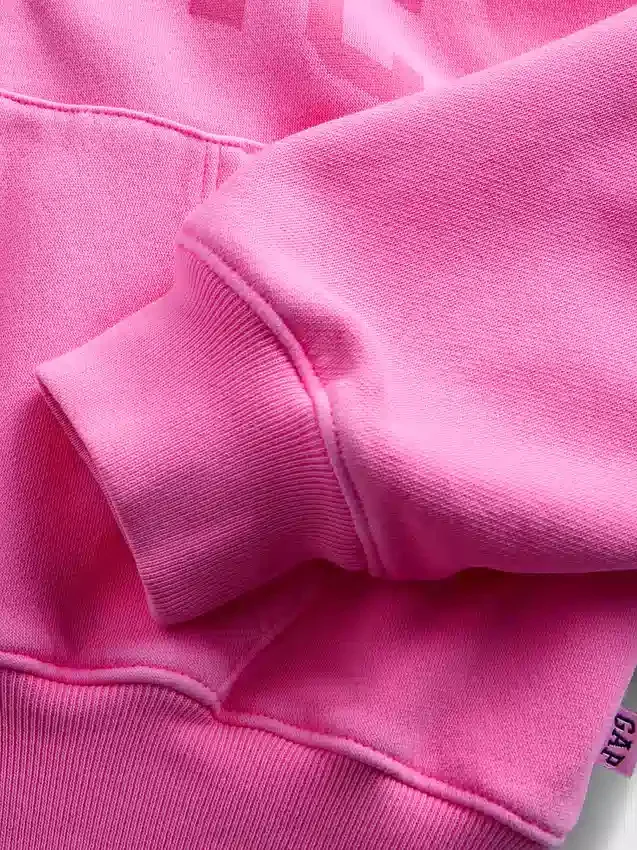 Kinder-Hoodie „Vintagesoft“ mit übergroßem Logo und Reißverschluss