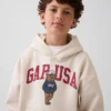 Kinder-Hoodie „Vintagesoft“ mit Brannan-Bär-Logo in lockerer Passform