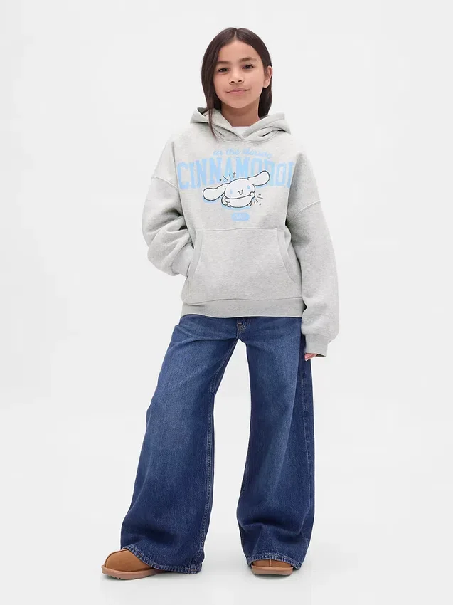 Kinder-Hoodie „Vintagesoft“ mit Grafikprint