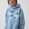 Kinder-Hoodie „Vintagesoft“ mit Grafikprint in lockerer Passform