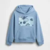 Kinder-Hoodie „Vintagesoft“ mit Grafikprint in lockerer Passform