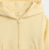 Kinder-Hoodie „Vintagesoft“ mit lockerer Passform, Spitzenbesatz und durchgehendem Reißverschluss