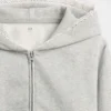 Kinder-Hoodie „Vintagesoft“ mit lockerer Passform, Spitzenbesatz und durchgehendem Reißverschluss