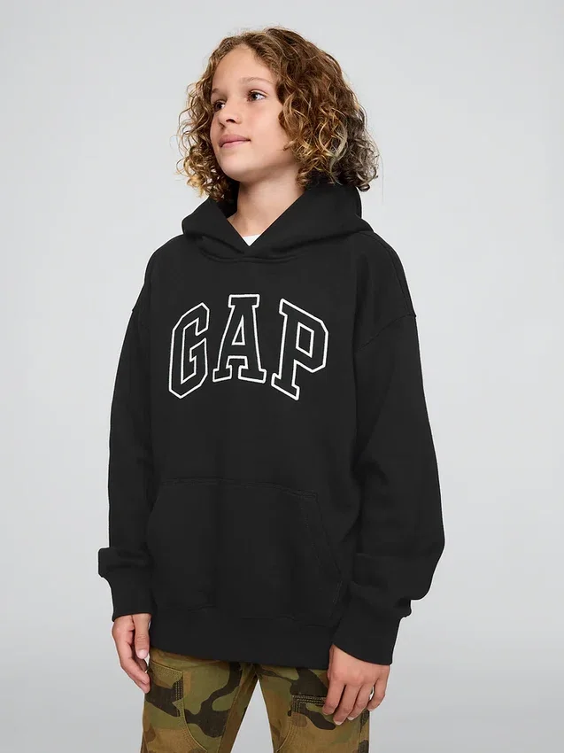 Kinder-Hoodie „Vintagesoft“ mit Logo