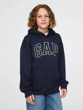 Kinder-Hoodie „Vintagesoft“ mit Logo