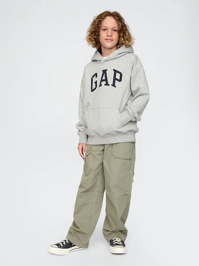 Kinder-Hoodie „Vintagesoft“ mit Logo