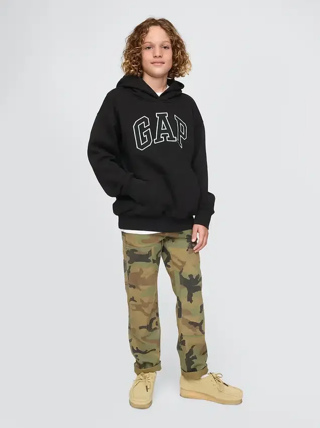 Kinder-Hoodie „Vintagesoft“ mit Logo