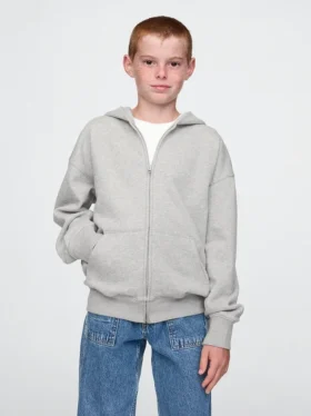 Kinder-Hoodie „Vintagesoft“ mit Reißverschluss