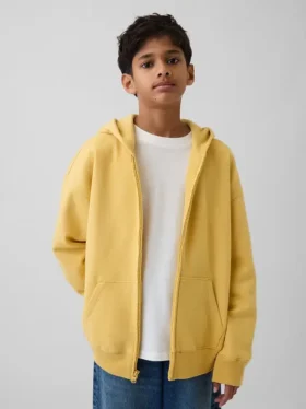 Kinder-Hoodie „Vintagesoft“ mit Reißverschluss