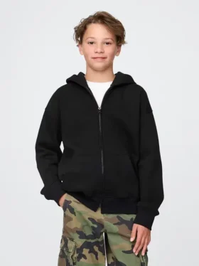 Kinder-Hoodie „Vintagesoft“ mit Reißverschluss