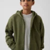 Kinder-Hoodie „Vintagesoft“ mit Reißverschluss