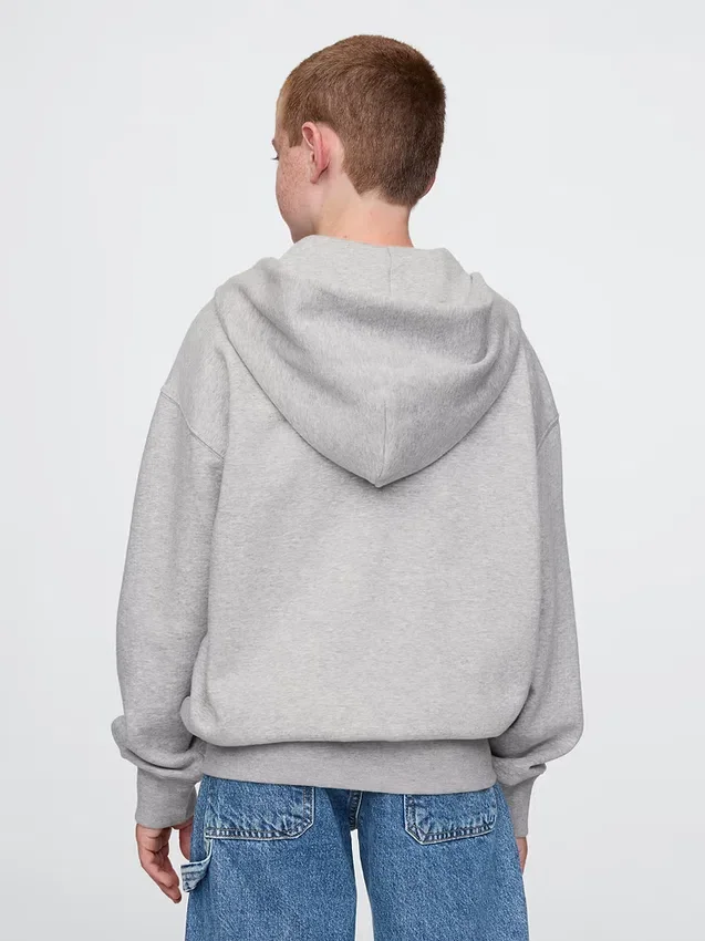 Kinder-Hoodie „Vintagesoft“ mit Reißverschluss