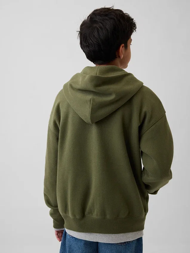 Kinder-Hoodie „Vintagesoft“ mit Reißverschluss