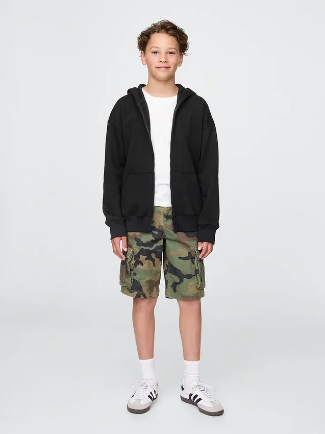 Kinder-Hoodie „Vintagesoft“ mit Reißverschluss