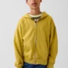 Kinder-Hoodie „Vintagesoft“ mit Reißverschluss und lockerer Passform