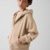 Kinder-Hoodie „Vintagesoft“ mit Reißverschluss und lockerer Passform