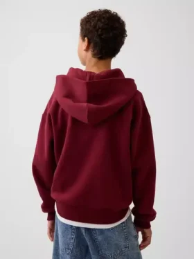Kinder-Hoodie „Vintagesoft“ mit Reißverschluss und lockerer Passform