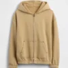 Kinder-Hoodie „Vintagesoft“ mit Reißverschluss und lockerer Passform