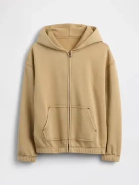 Kinder-Hoodie „Vintagesoft“ mit Reißverschluss und lockerer Passform