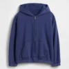 Kinder-Hoodie „Vintagesoft“ mit Reißverschluss und lockerer Passform