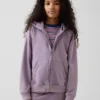 Kinder-Hoodie „Vintagesoft“ mit Reißverschluss und lockerer Passform