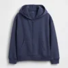 Kinder-Hoodie „Vintagesoft“ mit Reißverschluss und lockerer Passform