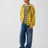 Kinder-Hoodie „Vintagesoft“ mit Reißverschluss und lockerer Passform