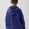 Kinder-Hoodie „Vintagesoft“ mit Reißverschluss und lockerer Passform