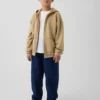 Kinder-Hoodie „Vintagesoft“ mit Reißverschluss und lockerer Passform