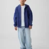Kinder-Hoodie „Vintagesoft“ mit Reißverschluss und lockerer Passform