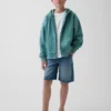 Kinder-Hoodie „Vintagesoft“ mit Reißverschluss und lockerer Passform